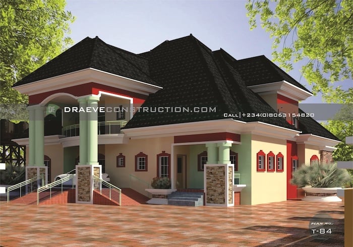 bungalow with penthouse designs in nigeria 4