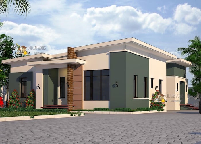 flat roof bungalow designs in nigeria 6